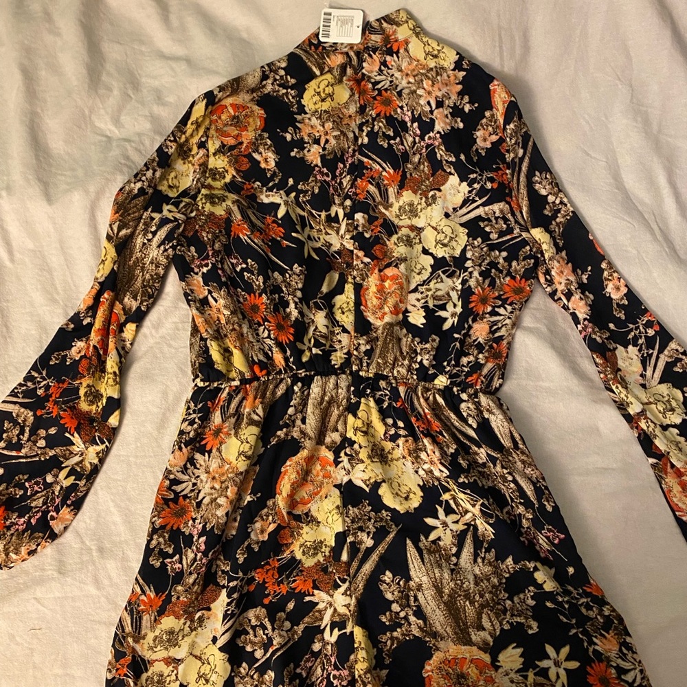 Floral long sleeve romper